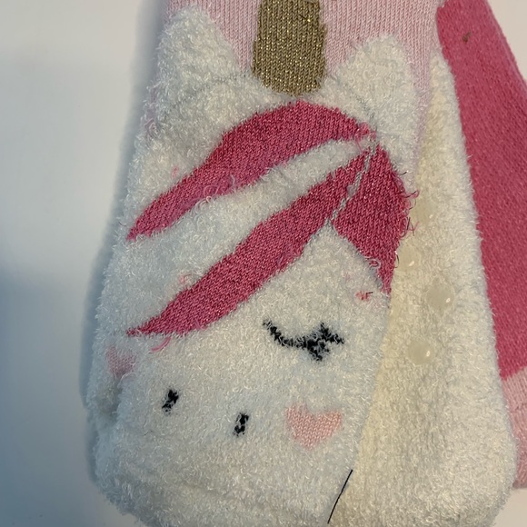 Cuddl Duds girls unicorn double layer slipper socks. New. Shoe size 4-10. - Picture 3 of 8